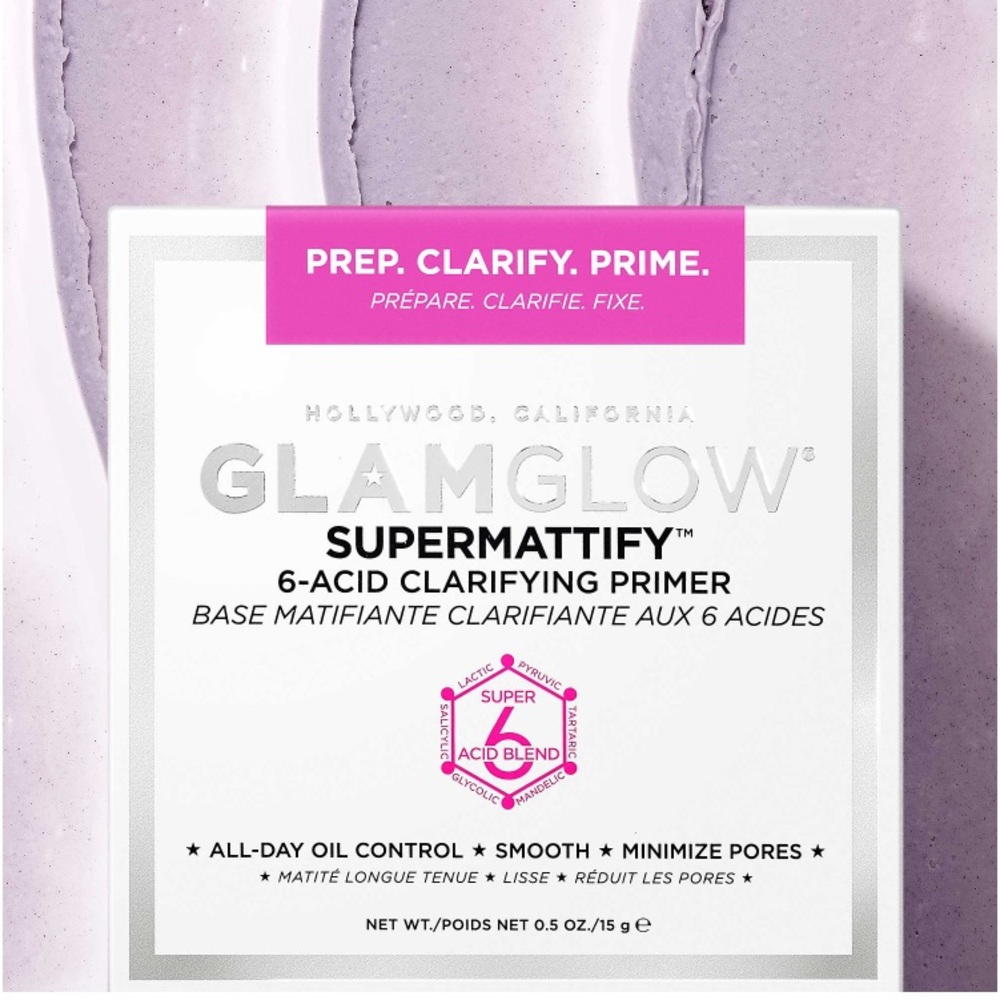 GLAMGLOW • SUPERMATTIFY • 6 ACID CLARIFYING PRIMER •